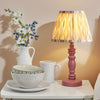 Bibury Table Lamp in Pink Clay with Ikat 20cm Neutral Shade