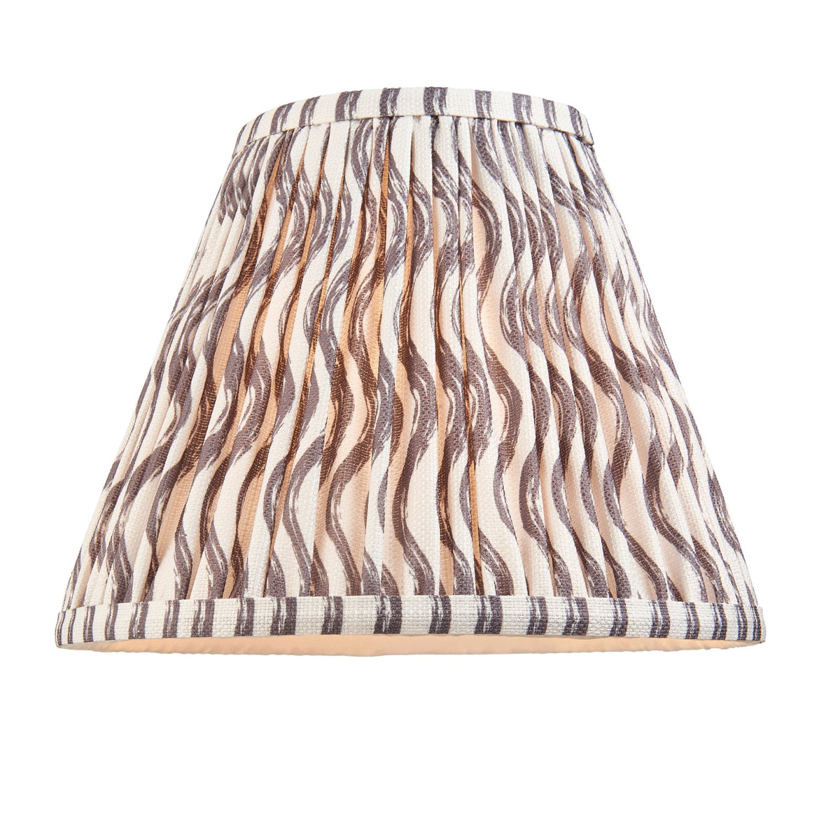 Bobble Ceramic Table Lamp in Olive Green with Ripple 25cm Pearl Grey Shade