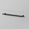 Linear Knurled Medium Pull Bar Cabinet Handle In Black