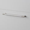 Linear Knurled Medium Pull Bar Cabinet Handle In Solid Steel