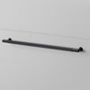 Linear Knurled Large Pull Bar Cabinet Handle In Black
