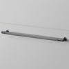 Linear Knurled Large Pull Bar Cabinet Handle In Gun Metal Grey