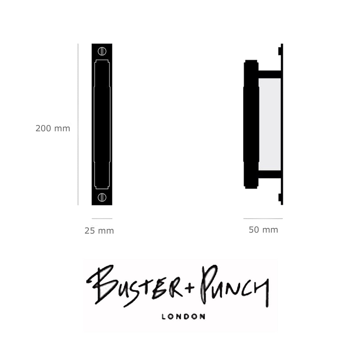 Knurled Small Pull Bar Cabinet Handle With Back Plate In Black