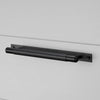 Knurled Medium Pull Bar Cabinet Handle With Back Plate In Black