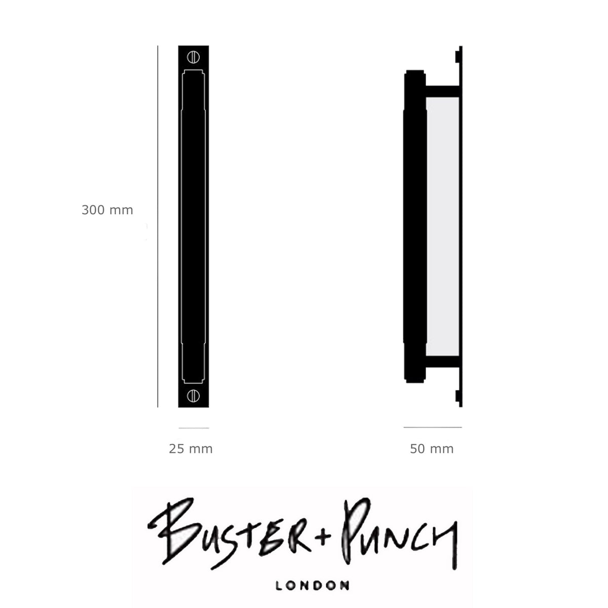 Knurled Medium Pull Bar Cabinet Handle With Back Plate In Black