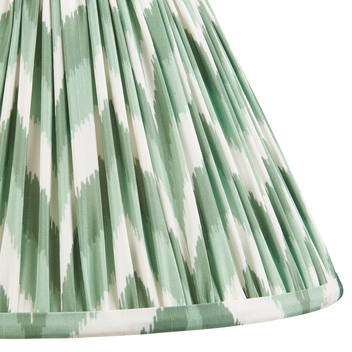 Myrtle Table Lamp in Pink Clay with Zigzag 30cm Cotswold Green Shade