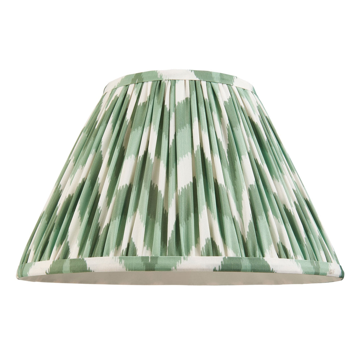 Myrtle Table Lamp in Pink Clay with Zigzag 30cm Cotswold Green Shade