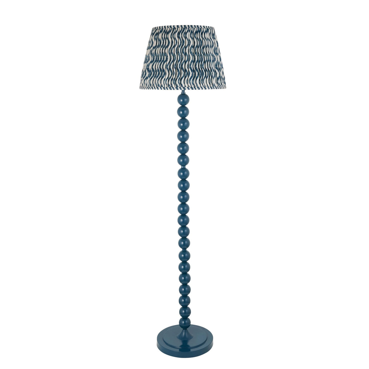 Higgledy Floor Lamp in Gloss Marlin Blue with Ripple 40cm Marlin Blue Shade