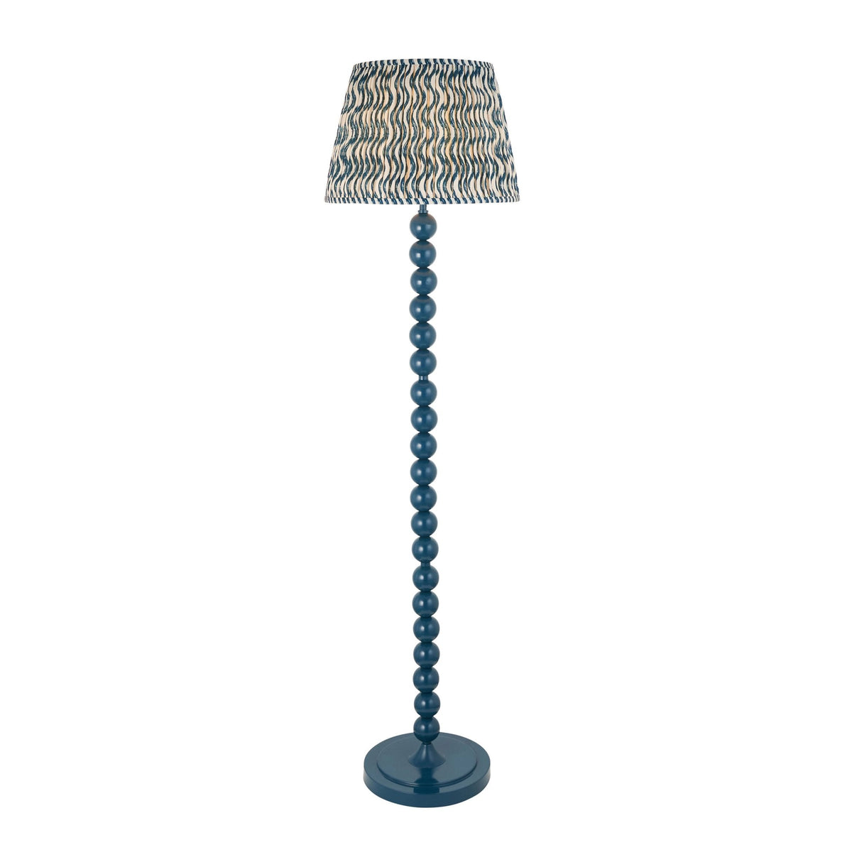 Higgledy Floor Lamp in Gloss Marlin Blue with Ripple 40cm Marlin Blue Shade