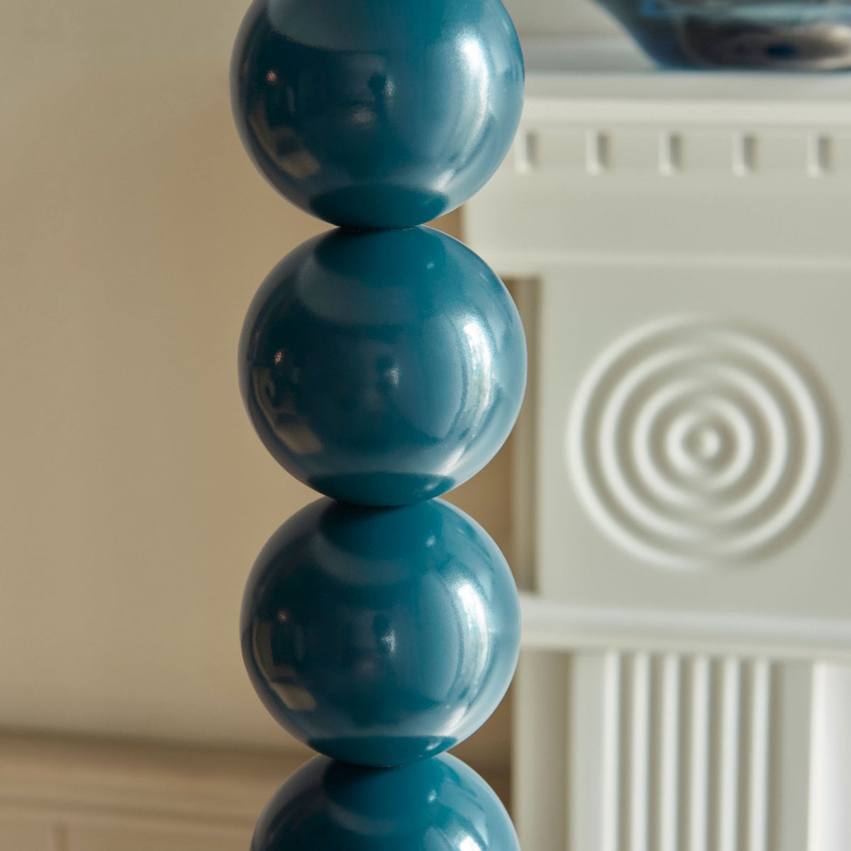 Higgledy Floor Lamp in Gloss Marlin Blue with Ripple 40cm Marlin Blue Shade