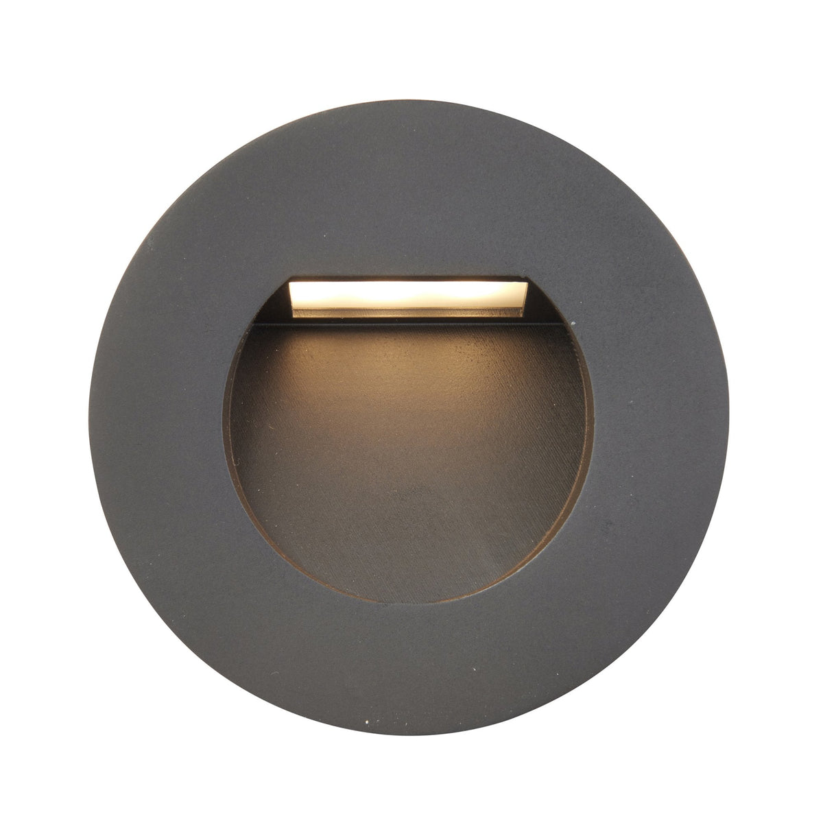 Albus CCT Round IP65 Recessed LED Wall Light in Black