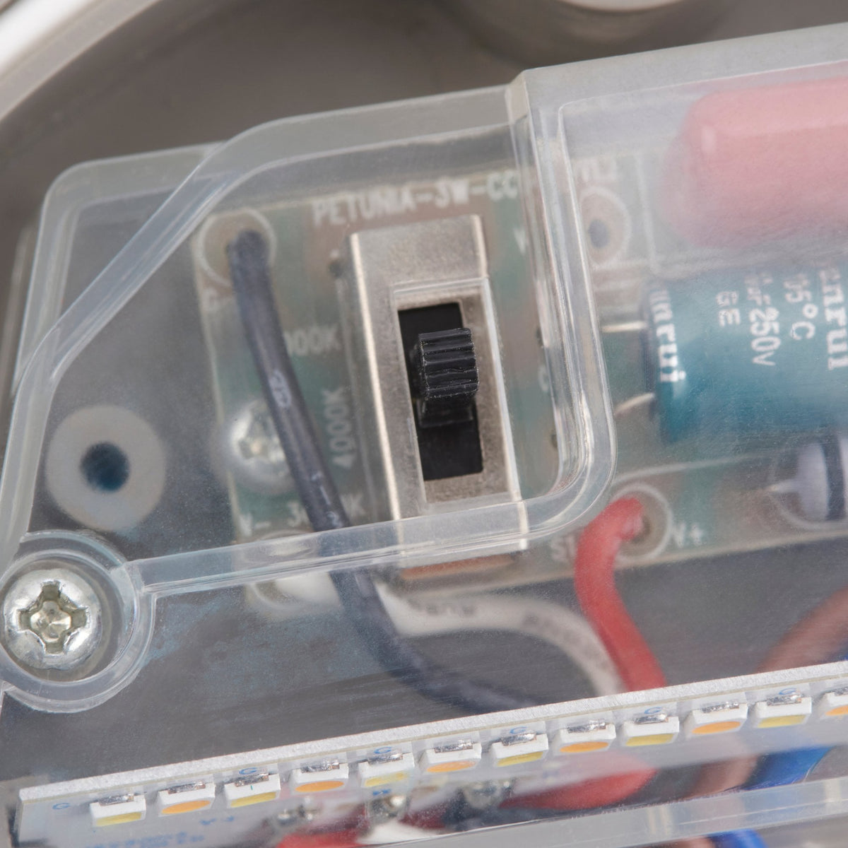 Severus CCT Round IP65 Surface Mounted LED Wall Light in Grey