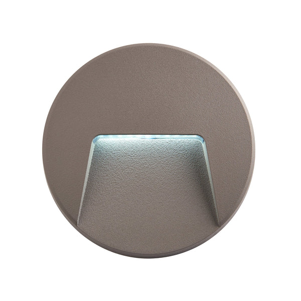 Severus CCT Round IP65 Surface Mounted LED Wall Light in Grey