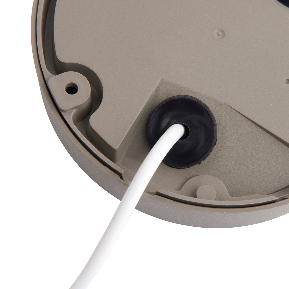 Severus CCT Round IP65 Surface Mounted LED Wall Light in Grey