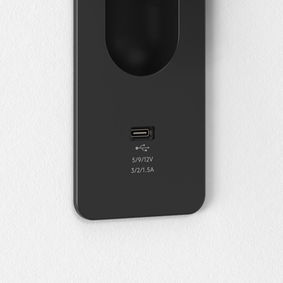 Keta USB-C Recessed Switched LED Reading Light in Matt Black