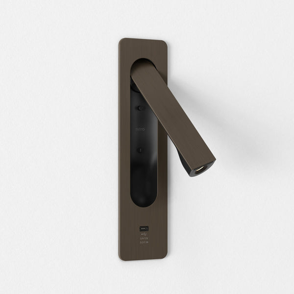 Keta USB-C Recessed Switched LED Reading Light in Bronze