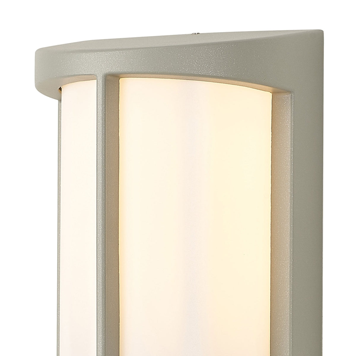 Abbeystead IP54 Exterior Wall Light in Matt Silver with Opal Diffuser