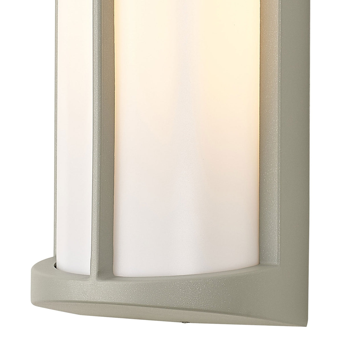 Abbeystead IP54 Exterior Wall Light in Matt Silver with Opal Diffuser