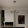 Alfreton 40cm 22W LED Pendant in Brown Oxide Finish & Opal Diffusers