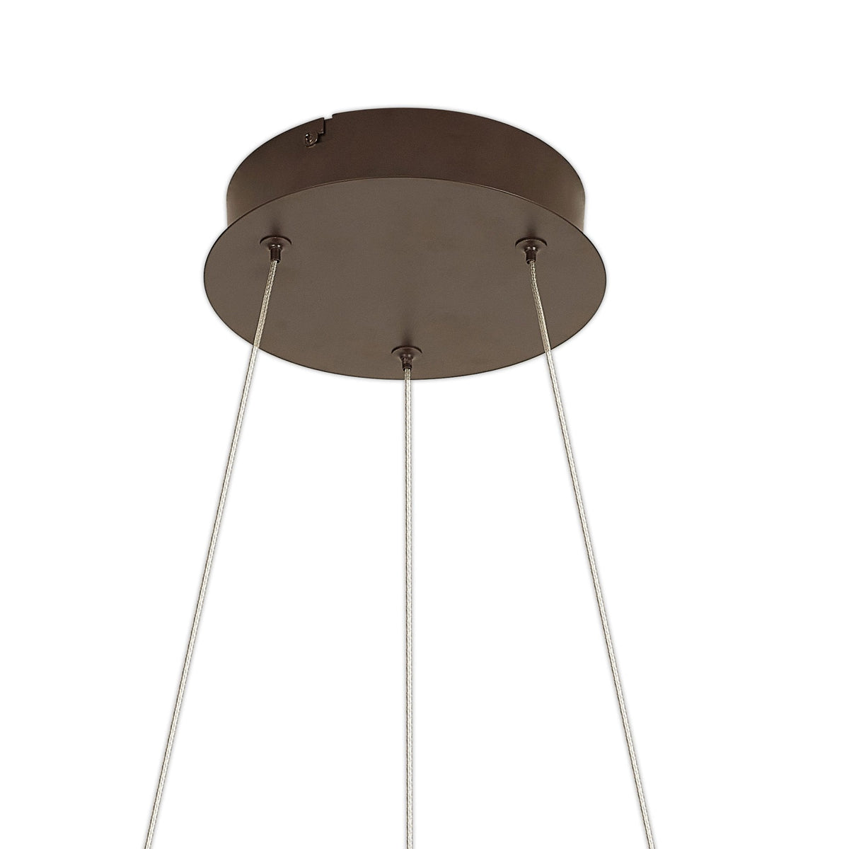 Alfreton 40cm 22W LED Pendant in Brown Oxide Finish & Opal Diffusers
