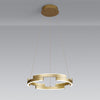 Alfreton 40cm 22W LED Pendant in Satin Gold Finish & Opal Diffusers