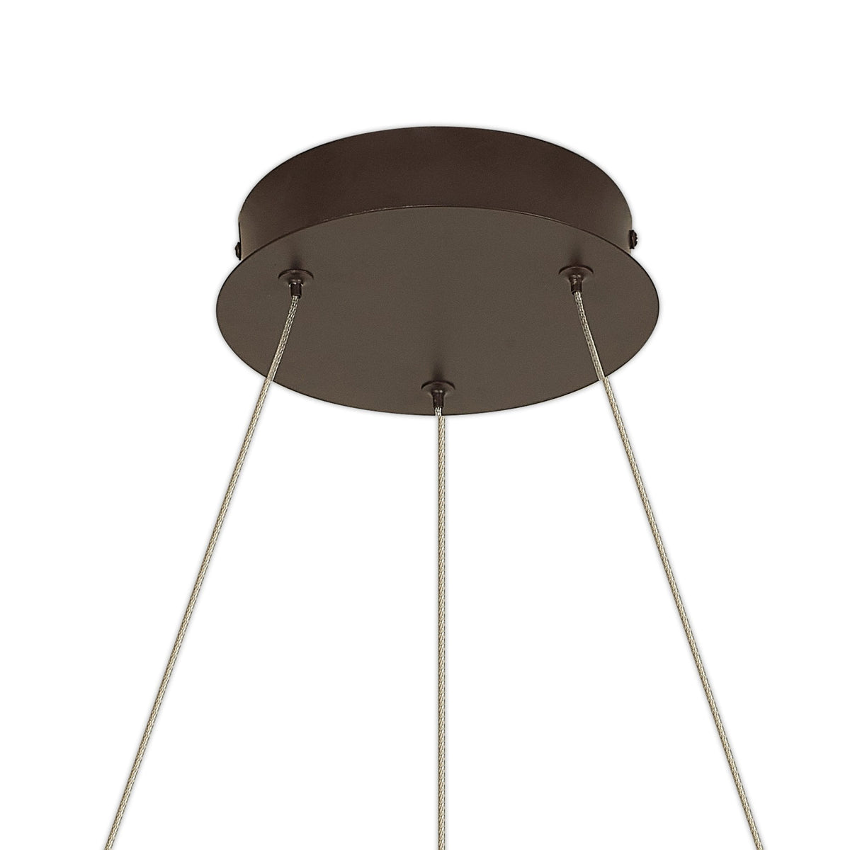 Alfreton 60cm 36W LED Pendant in Brown Oxide Finish & Opal Diffusers