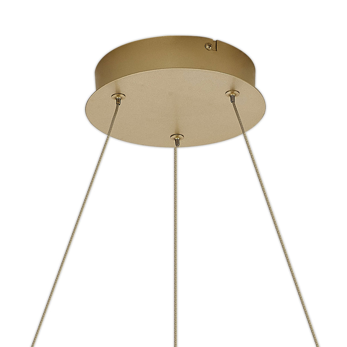 Alfreton 60cm 36W LED Pendant in Satin Gold Finish & Opal Diffusers