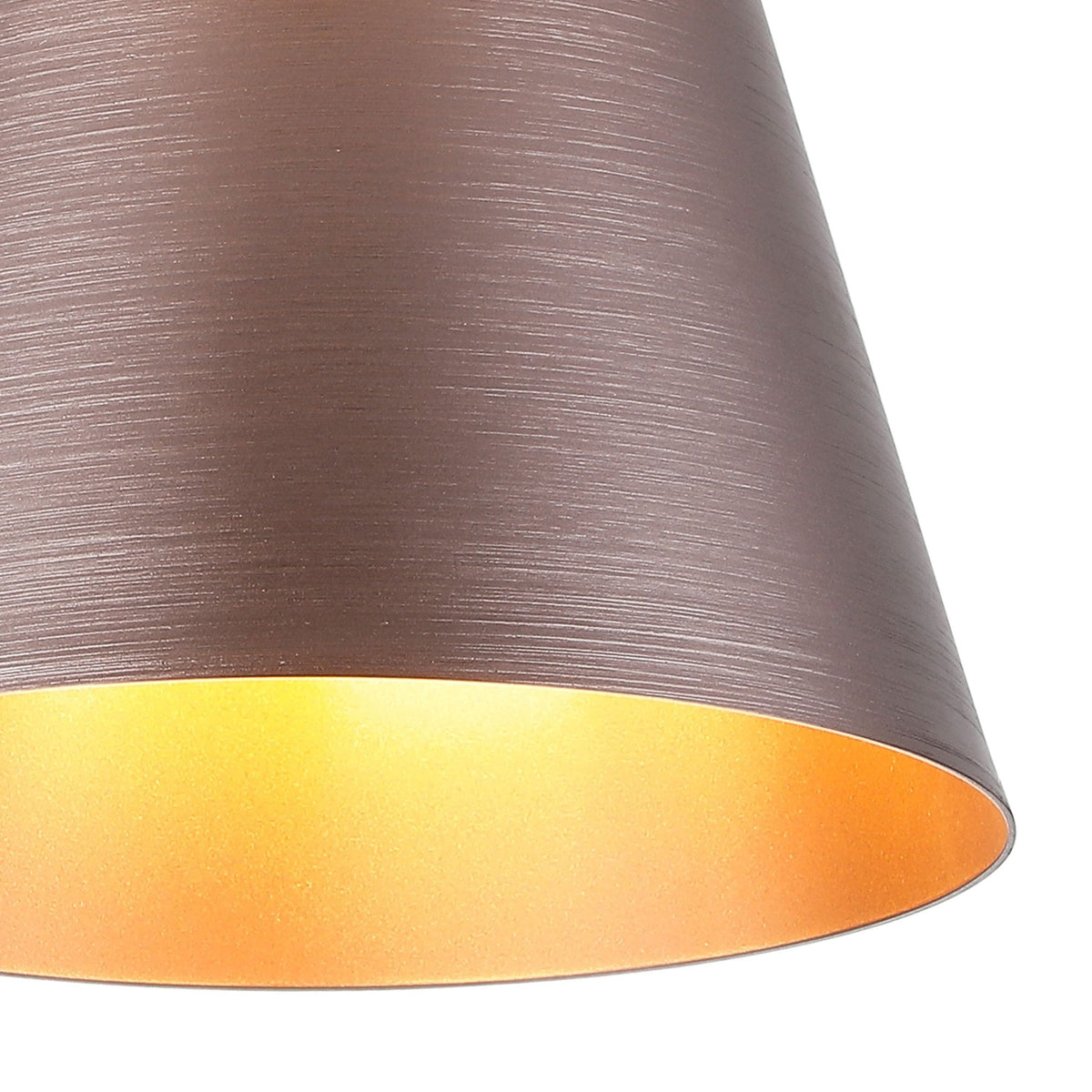 Essington 16cm Ceiling Light with Black Base & Brown and Copper Metal Shade