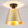 Essington 23cm Ceiling Light with Black Base & Brass and Gold Metal Shade