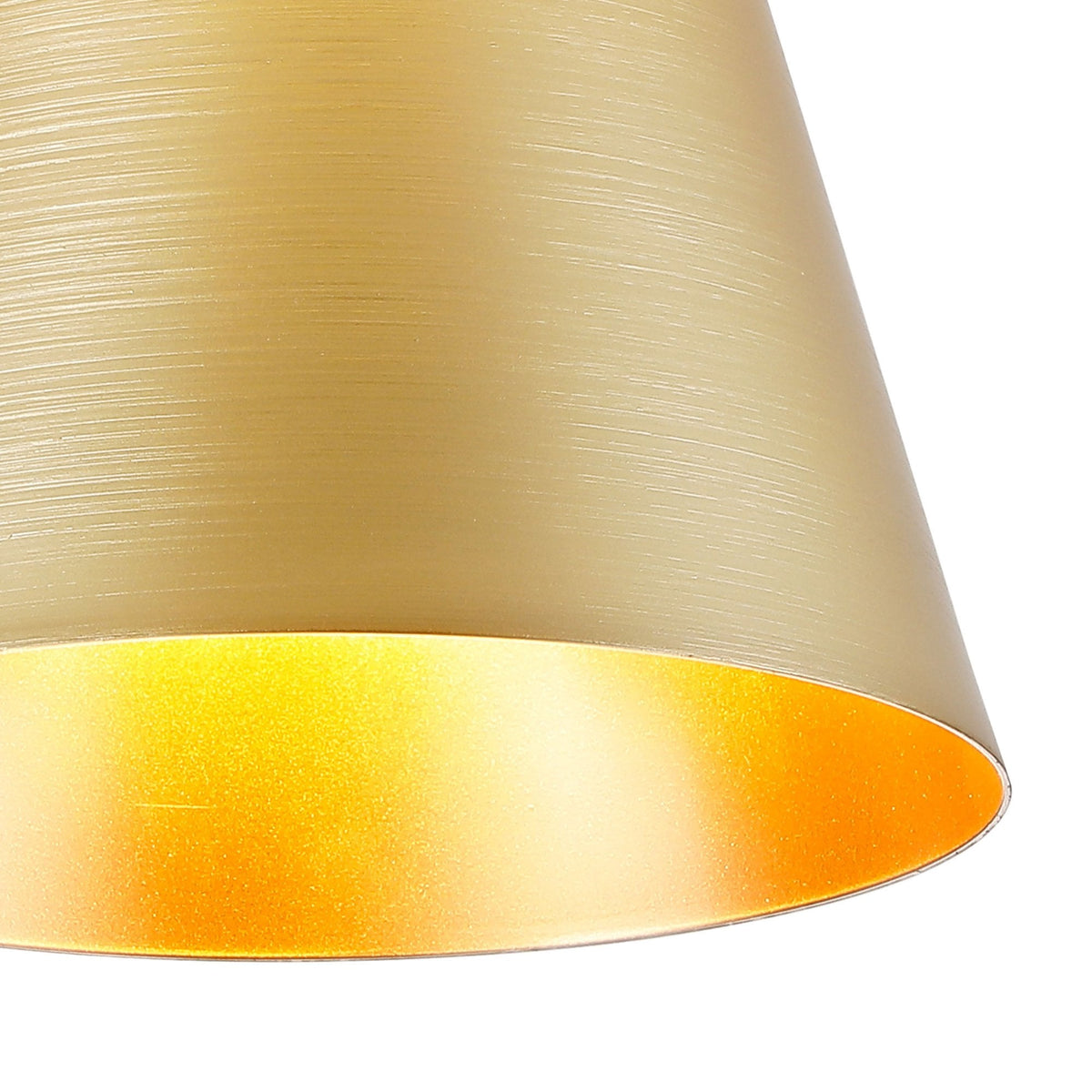 Essington 23cm Ceiling Light with Black Base & Brass and Gold Metal Shade