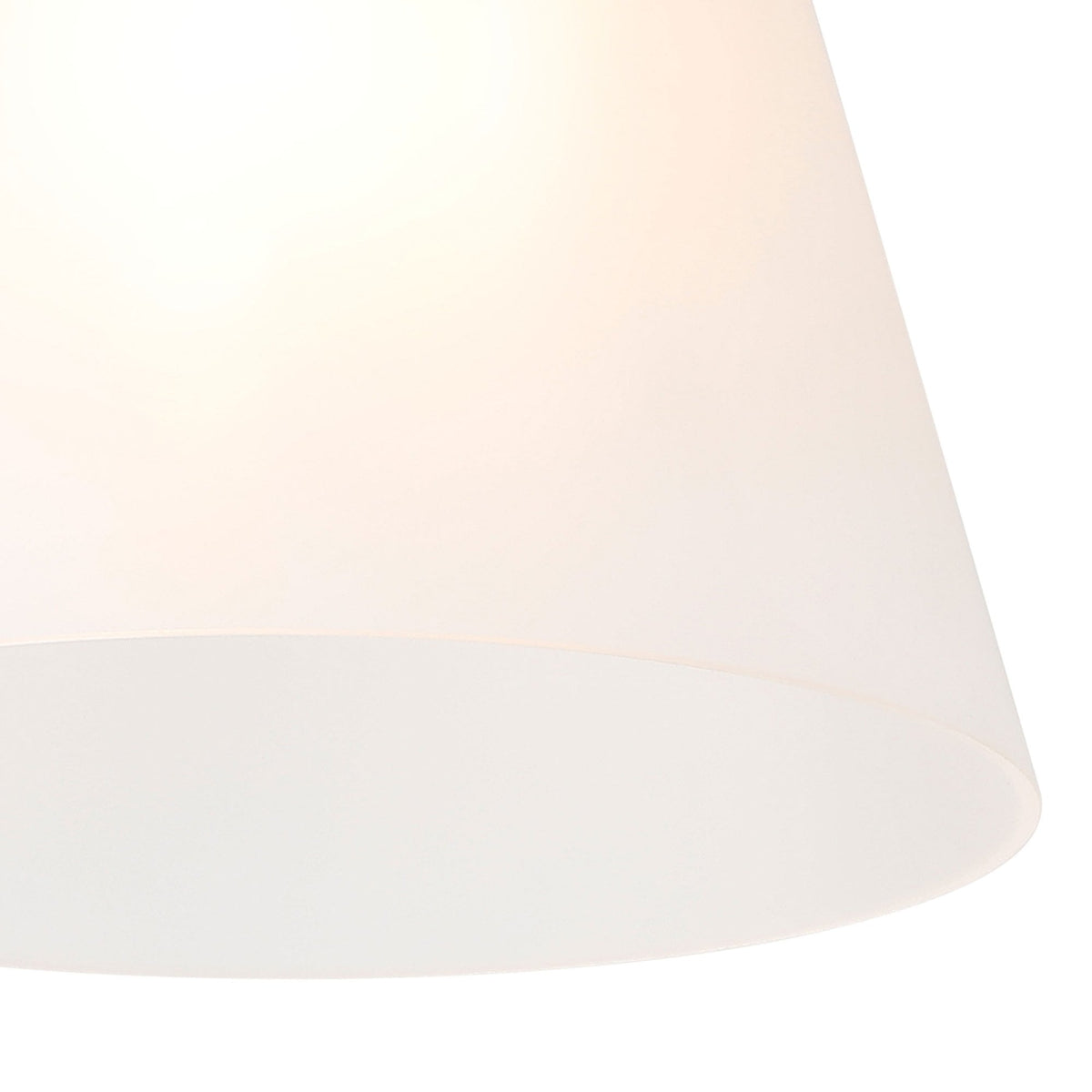 Essington 23cm Ceiling Light with Black Base & Frosted White Glass Shade