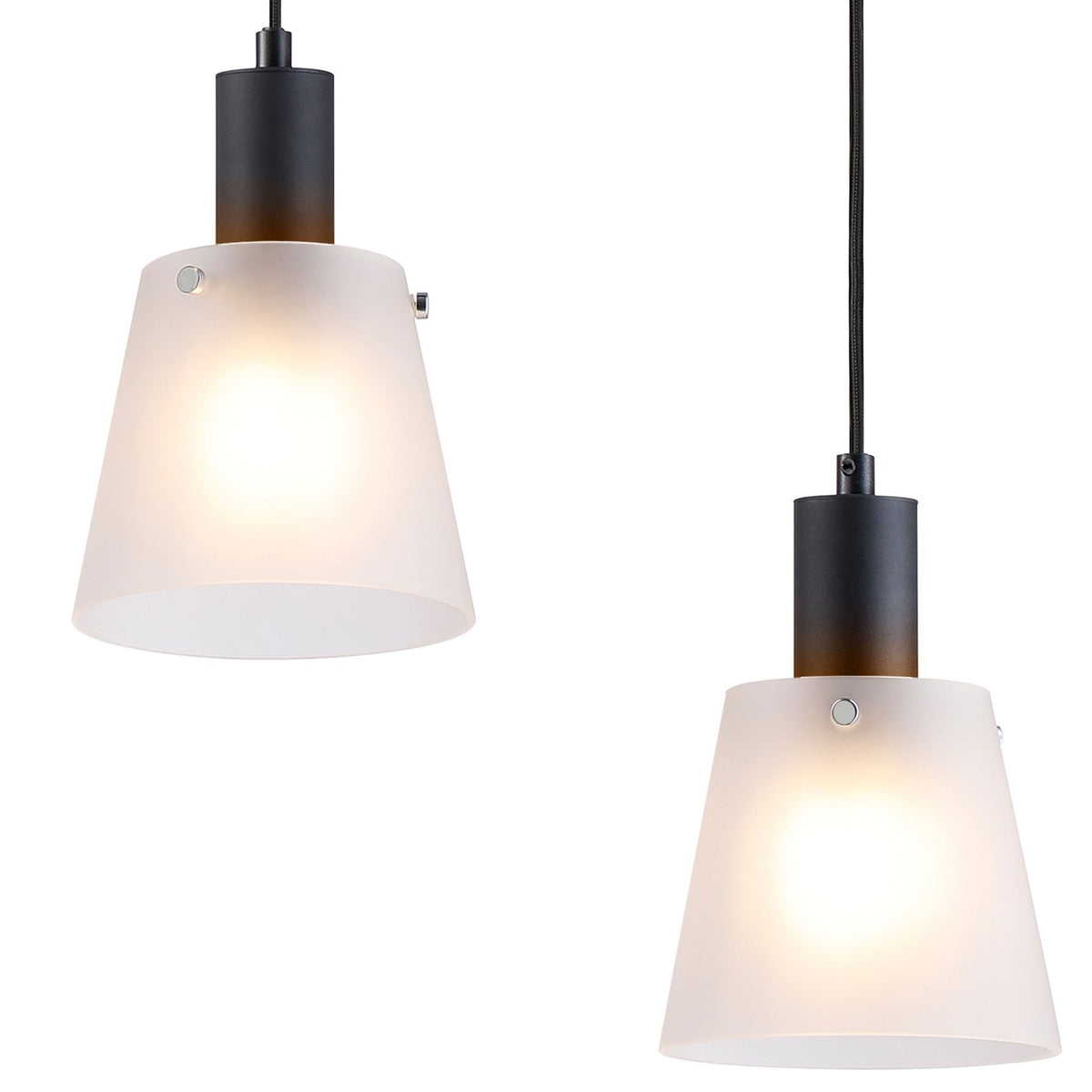 Essington 3 Drop Linear Pendant with White Frosted Glass Shades