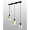Essington 3 Drop Linear Pendant with Light Grey and Silver Metal Shades