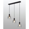 Essington 3 Drop Linear Pendant with Smoke Fade Glass Shades