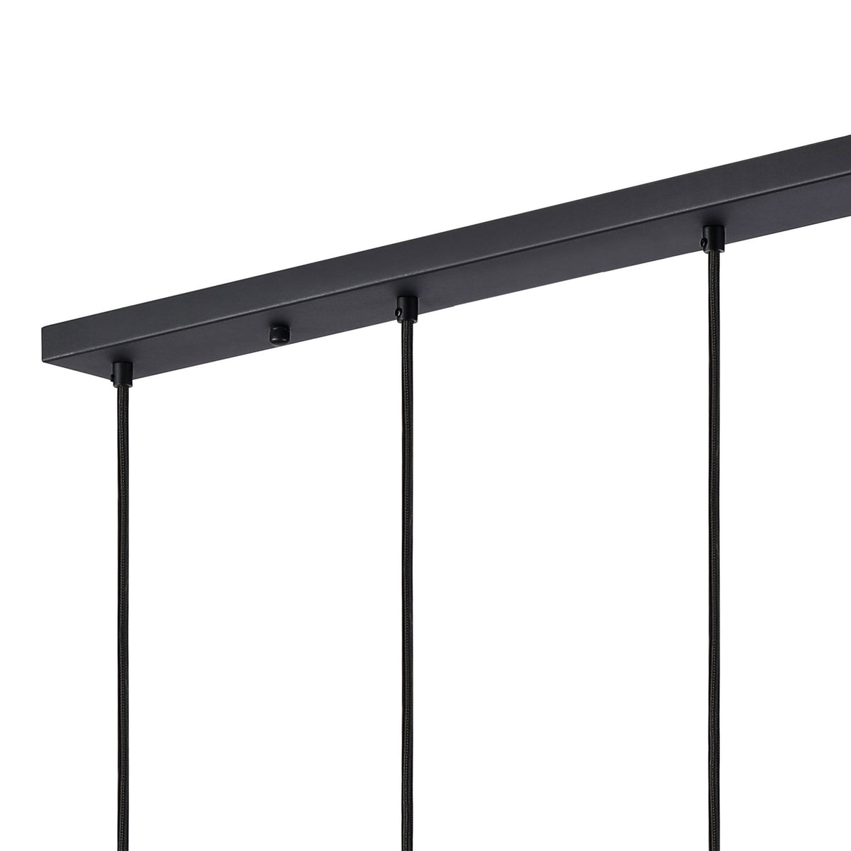 Essington 5 Drop Linear Pendant with Light Grey and Silver Metal Shades