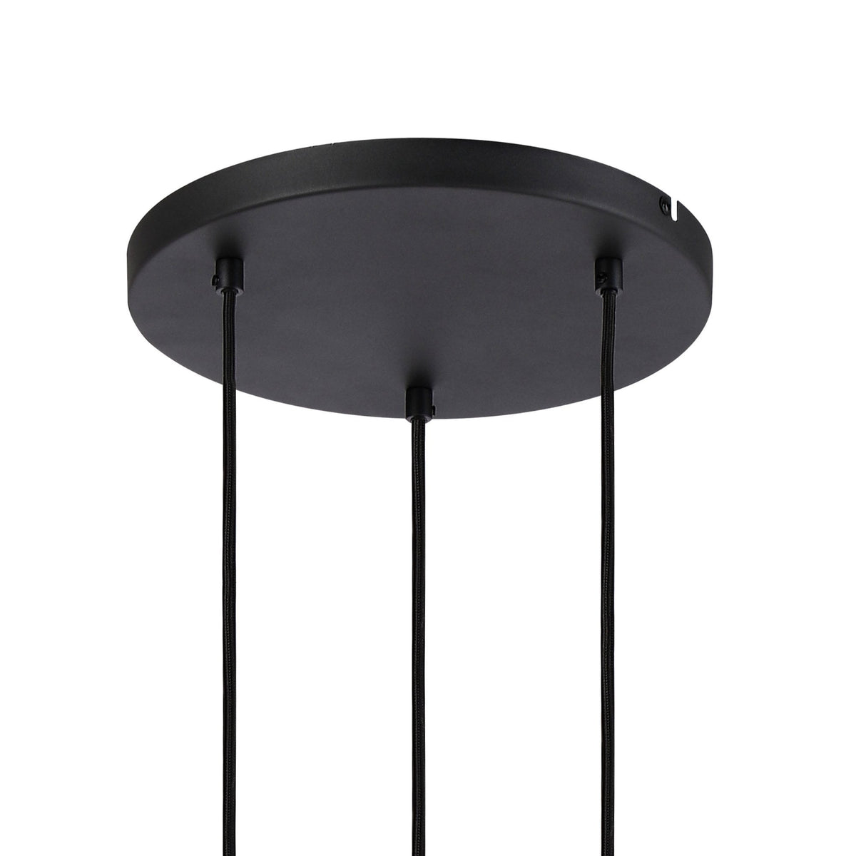 Essington 3 Drop Round Pendant with Sand Black and Gold Metal Shades
