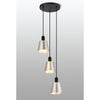 Essington 3 Drop Round Pendant with Light Grey and Silver Metal Shades