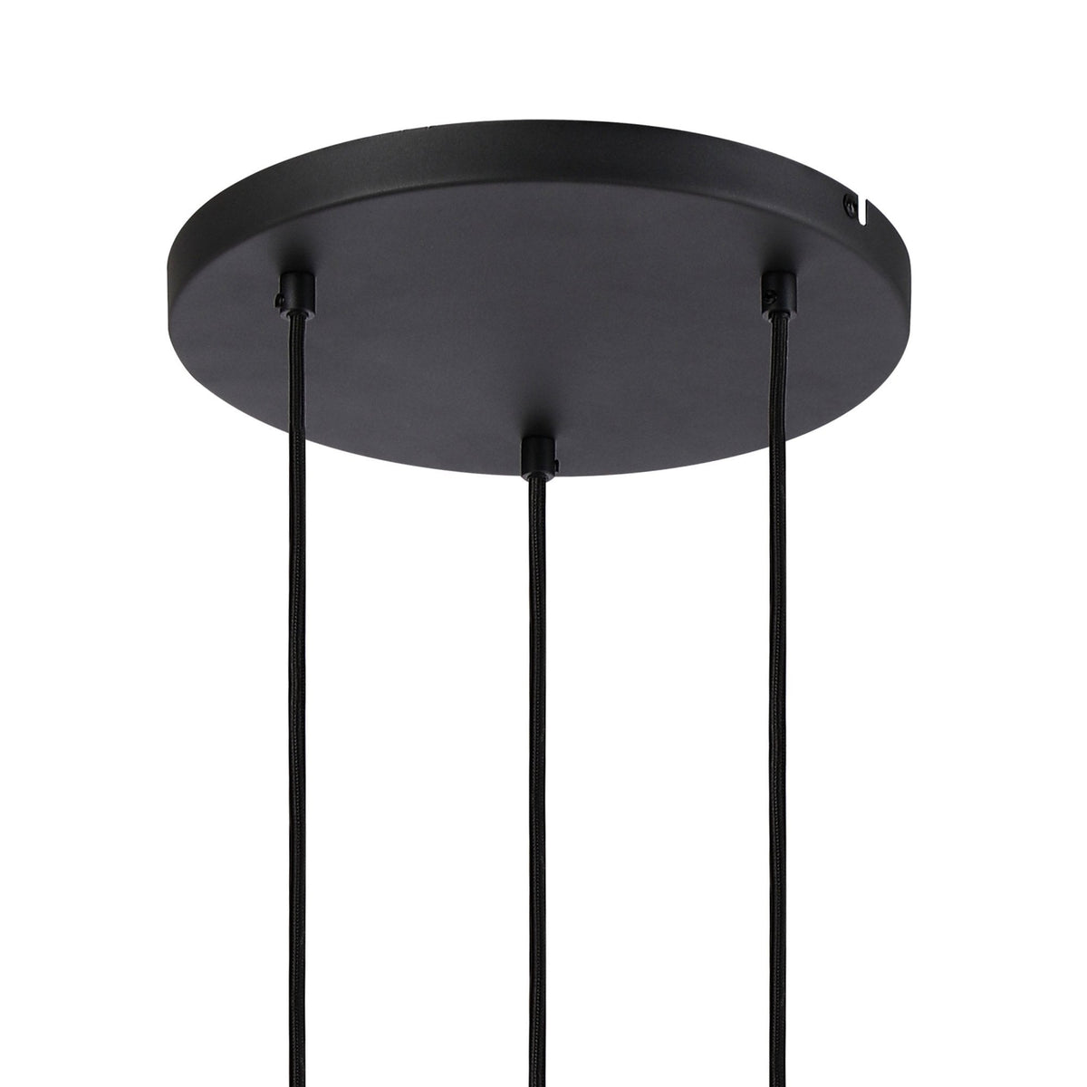 Essington 3 Drop Round Pendant with Light Grey and Silver Metal Shades