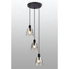 Essington 3 Drop Round Pendant with Smoke Fade Glass Shades