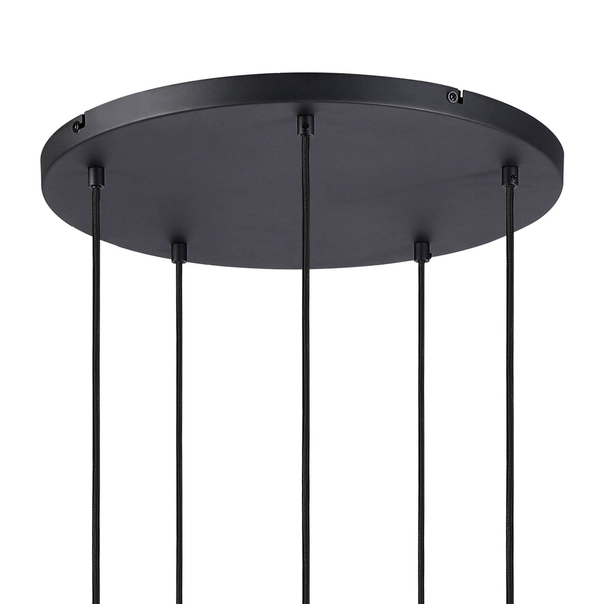 Essington 5 Drop Round Pendant with Brown and Copper Metal Shades