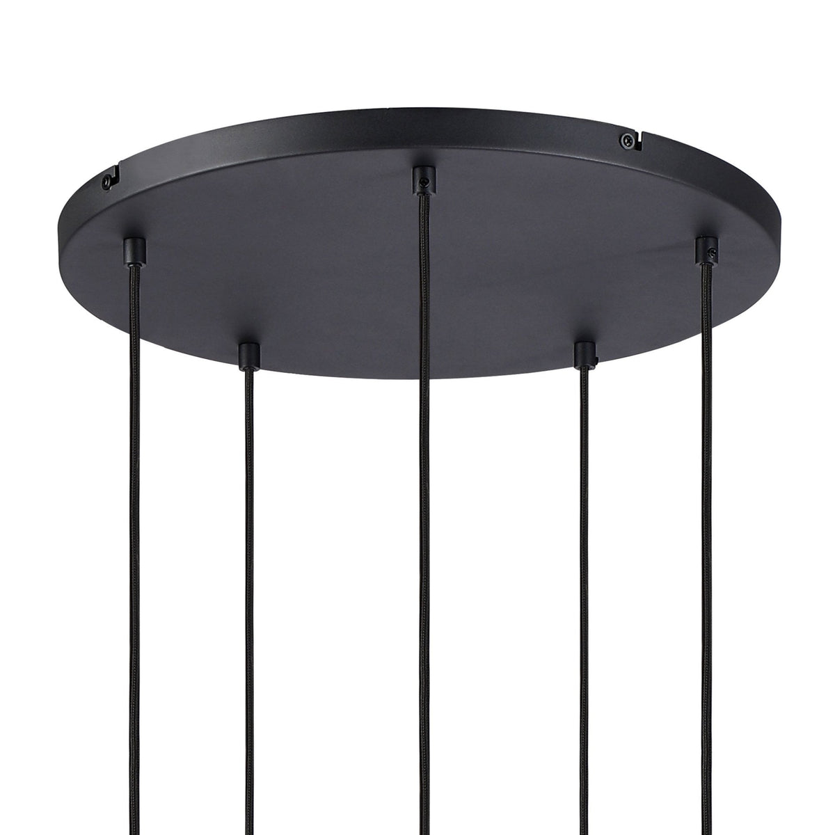 Essington 5 Drop Round Pendant with Smoke Fade Glass Shades