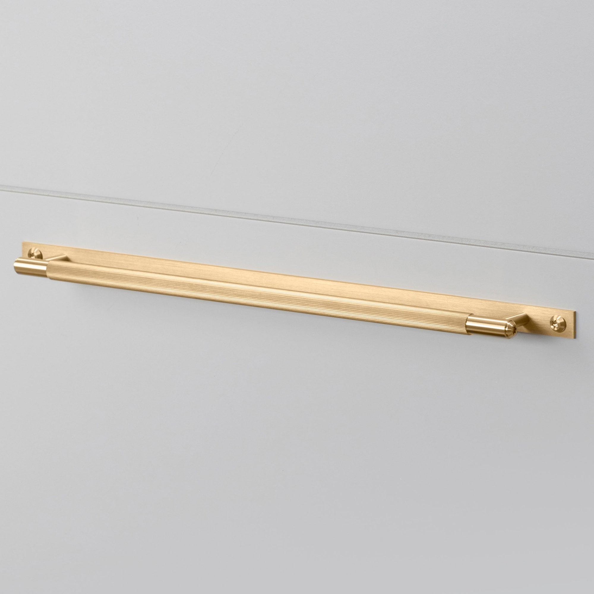 Back Light Handle Buster + Punch Hardware Linear Knurled Large Pull Bar Cabinet Handle ...