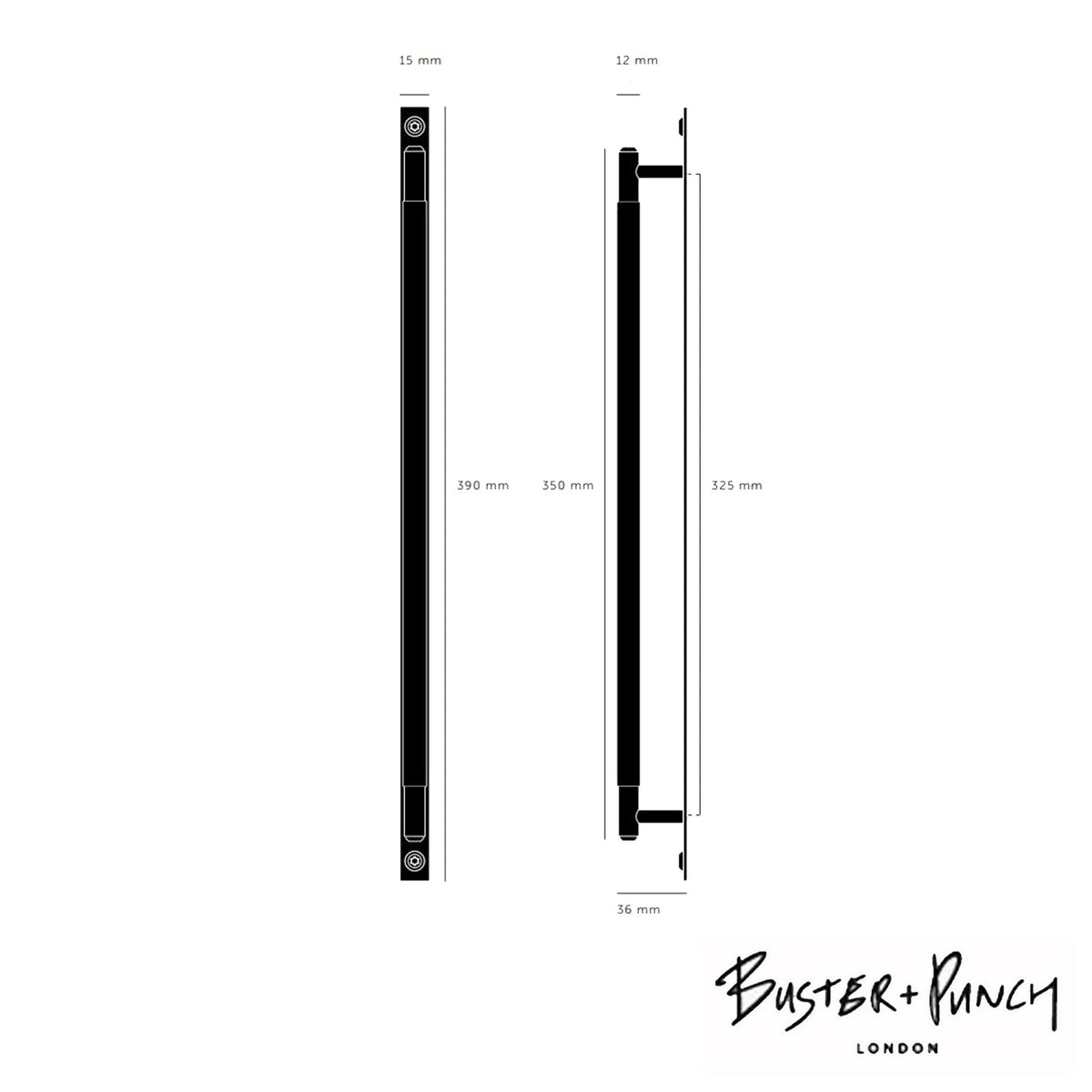 Linear Knurled Large Pull Bar Cabinet Handle With Back Plate In Solid Steel
