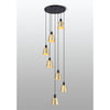 Essington 7 Drop Round Pendant with Brass and Gold Metal Shades