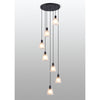 Essington 7 Drop Round Pendant with Frosted White Glass Shades