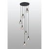 Essington 7 Drop Round Pendant with Smoke Fade Glass Shades