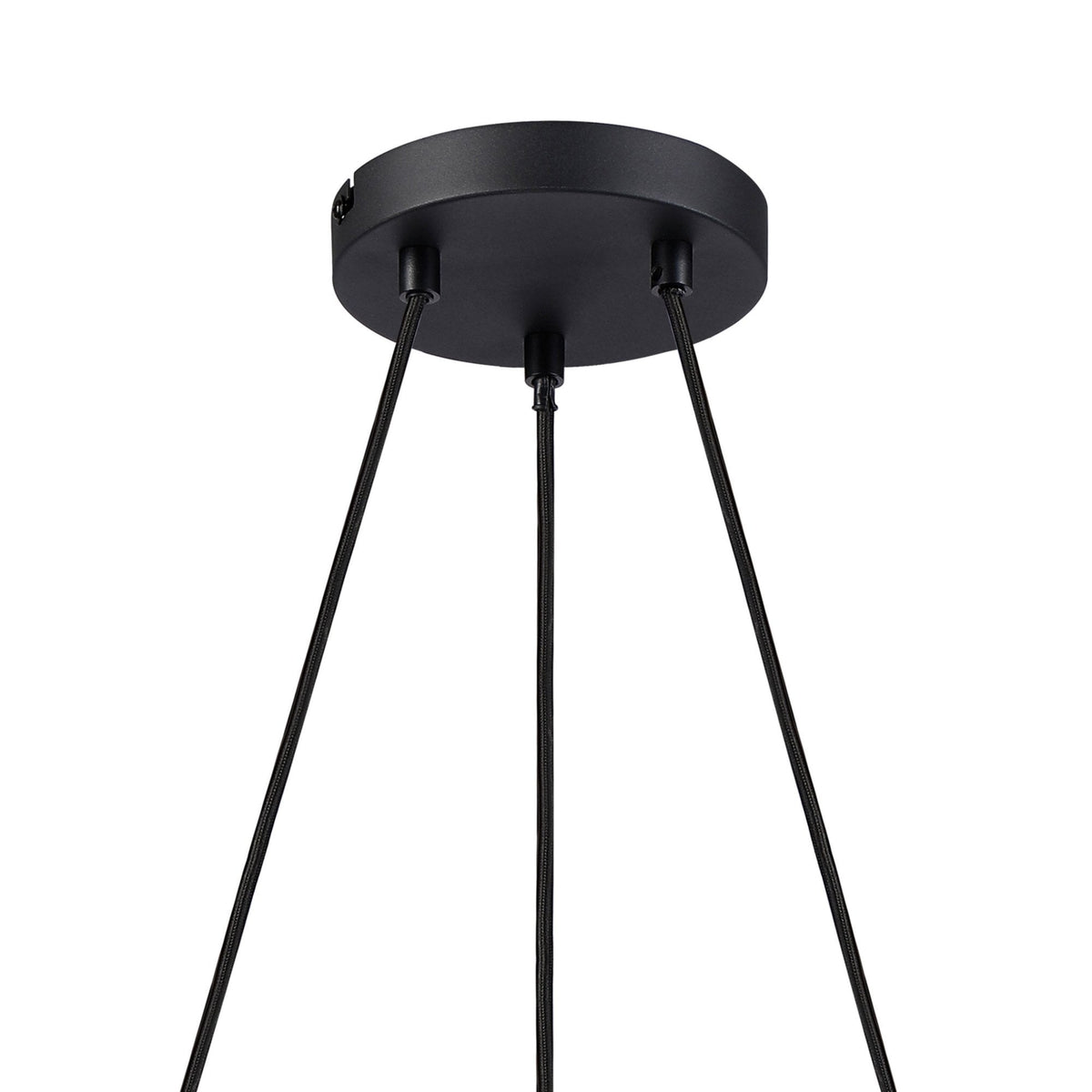 Essington 3 Drop Ring Pendant with Brown and Copper Metal Shades