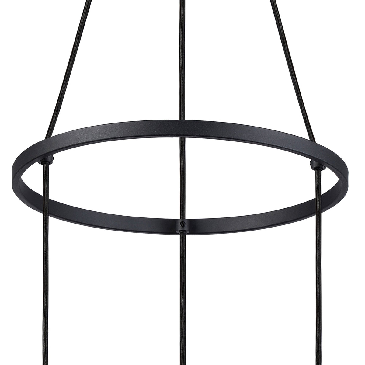Essington 3 Drop Ring Pendant with Grey and Silver Metal Shades