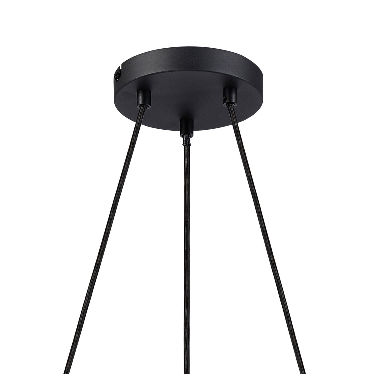 Essington 3 Drop Ring Pendant with Grey and Silver Metal Shades