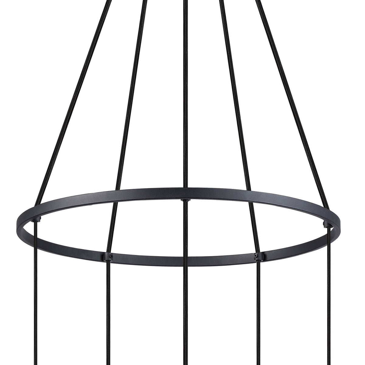 Essington 5 Drop Ring Pendant with Frosted White Glass Shades